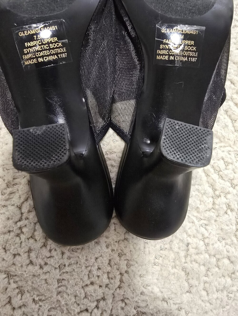 Steve Madden Black Mesh Sandals - Picture 4 of 4